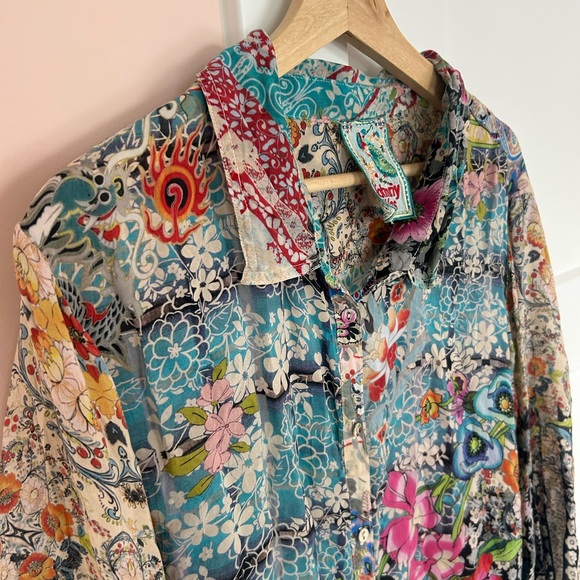 Johnny Was | The Milla Blouse | Floral Boho Print | size 1X - Picture 4 of 8